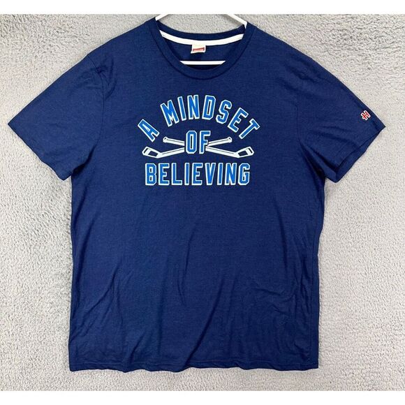 Homage T-Shirt Adult 2XL Dark Blue A Mindset Of Believing Short Sleeve Tee Mens